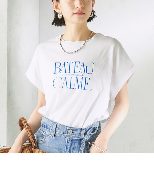 メルティ コットン プリント ロゴ ショート スリーブ Tシャツ