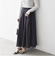 〈手洗い可能〉ギャザー ガウチョ イージー パンツ