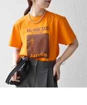 TRICOMER:〈洗濯機可能〉フレンチ ロゴ プリント TEE