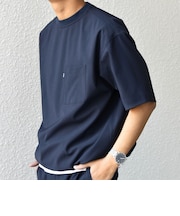 SHIPS any:〈吸水速乾〉Rapidry クルーネック スピンドル ポケット Tシャツ◇