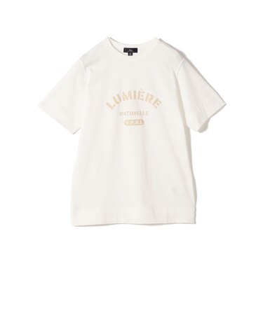 SHIPS Primary Navy Label:LUMIERE フロッキー プリント TEE