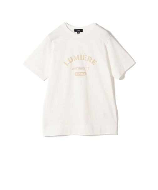 SHIPS Primary Navy Label:LUMIERE フロッキー プリント TEE