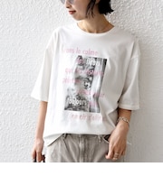 【WEB限定】オーガニック コットン 5分袖 フォト TEE