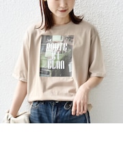 【WEB限定】オーガニック コットン 5分袖 フォト TEE