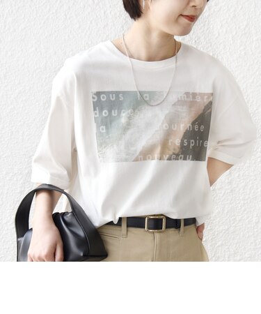 【WEB限定】オーガニック コットン 5分袖 フォト TEE