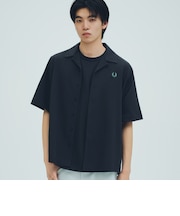 【SHIPS別注】FRED PERRY: ワンポイント ロゴ ピケ オープンカラーシャツ