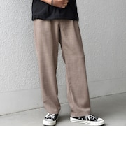 SHIPS any:〈UVカット〉FUTURE LINEN CANVAS リネンライク セミワイド パンツ◇