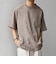 SHIPS any:〈UVカット〉FUTURE LINEN CANVAS リネンライク デザイン リブ ポケット Tシャツ◇