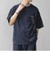 SHIPS any:〈UVカット〉FUTURE LINEN CANVAS リネンライク デザイン リブ ポケット Tシャツ◇