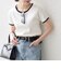 〈洗濯機可能〉テレコ リブ バイカラー ショートスリーブ TEE
