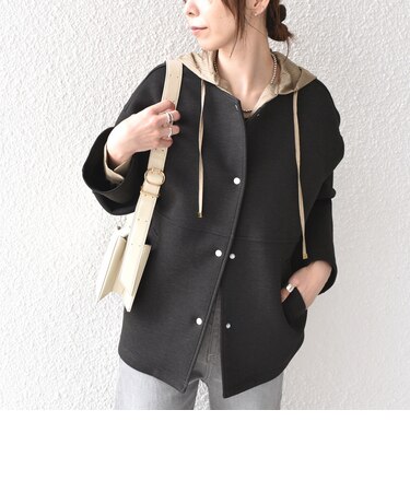 【WEB限定】〈手洗い可能〉ダンボール ノーカラー コート◇
