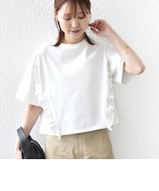 【WEB限定】〈接触冷感〉オーガニック コットン フリル TEE