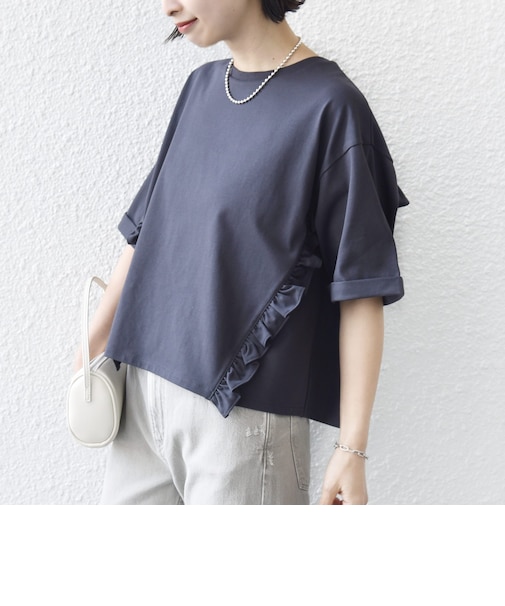 【WEB限定】〈接触冷感〉オーガニック コットン フリル TEE