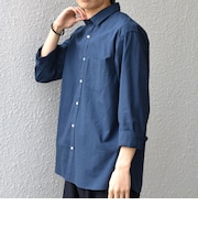 SHIPS any:〈洗濯機可能〉コットン/リネン 7分袖 ポケット レギュラー シャツ 26SS◇