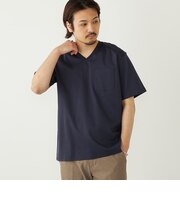 SHIPS Colors:〈抗菌防臭・接触冷感・UVカット〉シルケット コットン Vネック T◇