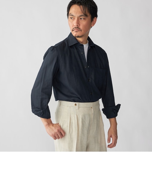 Errico Formicola: GIANNI リネン ソリッド シャツ