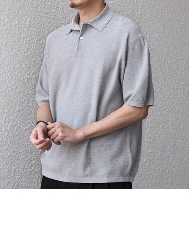 SHIPS any:〈手洗い可能〉TEXBRID(R) ドライタッチ サマー ニット 半袖 ポロシャツ◇