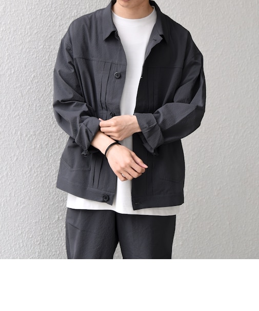 SHIPS any:〈撥水/軽量/ストレッチ〉SOLOTEX(R) シアサッカー トラック ブルゾン 26SS(セットアップ対応)◇