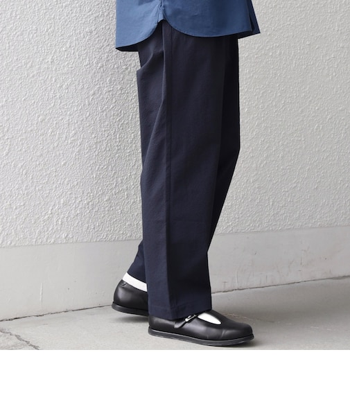 SHIPS any:〈撥水/軽量/ストレッチ〉SOLOTEX(R) シアサッカー セミワイド イージーパンツ26SS◇