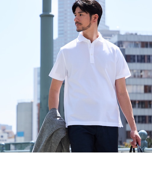 SHIPS:〈接触冷感〉I Cotoni di Albini ショート スリーブ ポロシャツ