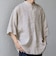 SHIPS any:〈洗濯機可能〉ピュアリネン バンド スキッパー ハーフスリーブ プルオーバー シャツ 26SS◇