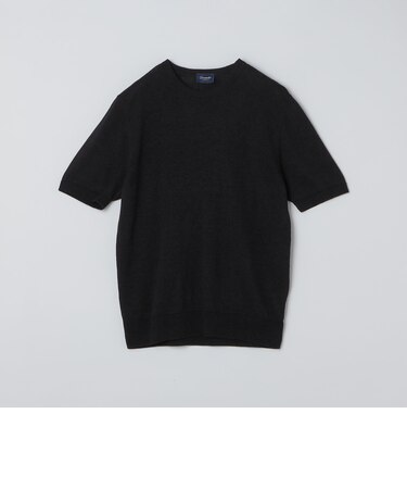 Drumohr: リネン コットン ガーメントダイ クルーネック ニット Tシャツ
