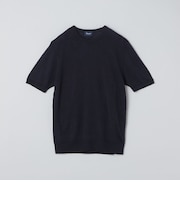 Drumohr: リネン コットン ガーメントダイ クルーネック ニット Tシャツ