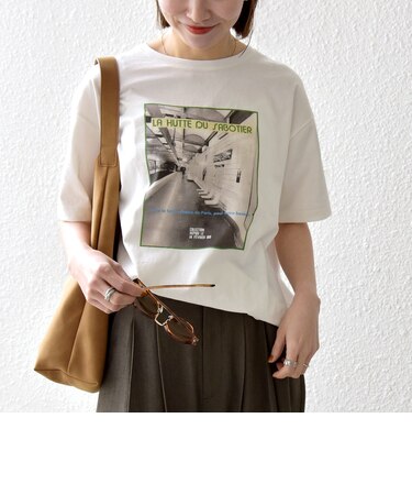 【SHIPS any別注】La Hutte:〈洗濯機可能〉デザイン ロゴ プリント TEE 26AW