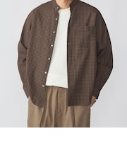 SHIPS: 〈MADE IN JAPAN〉エアー サッカー リラックス バンドカラー シャツ