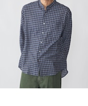 SHIPS: 〈MADE IN JAPAN〉エアー サッカー リラックス バンドカラー シャツ