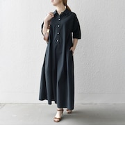 〈洗濯機可能〉タイプライター ボリューム シャツ ワンピース 2