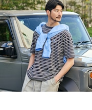 【SHIPS別注】LACOSTE: マイクロ ボーダー Tシャツ