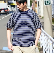 【SHIPS別注】LACOSTE: マイクロ ボーダー Tシャツ