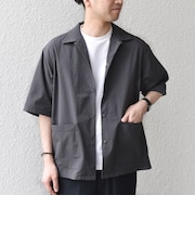 SHIPS any:〈撥水/軽量/ストレッチ〉SOLOTEX(R) シアサッカー キャンプポケット シャツ◇