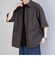 SHIPS any:〈撥水/軽量/ストレッチ〉SOLOTEX(R) シアサッカー キャンプポケット シャツ◇