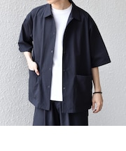SHIPS any:〈撥水/軽量/ストレッチ〉SOLOTEX(R) シアサッカー キャンプポケット シャツ◇