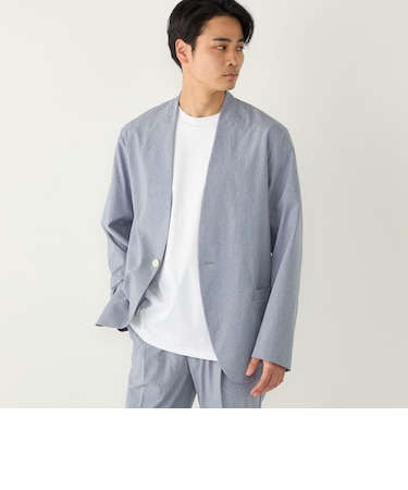 SHIPS Colors:〈遮熱・吸水速乾・接触冷感〉ファンクショナル ノーカラー ジャケット◇