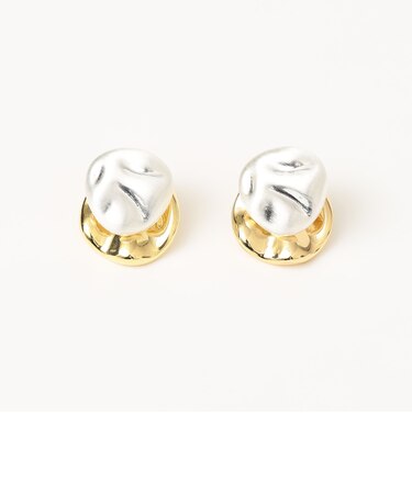 quaranciel: メタル モチーフ レイヤード ピアス