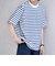 SHIPS any:〈洗濯機可能〉デザイン リブ ベーシック ボーダー Tシャツ◇