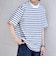 SHIPS any:〈洗濯機可能〉デザイン リブ ベーシック ボーダー Tシャツ◇