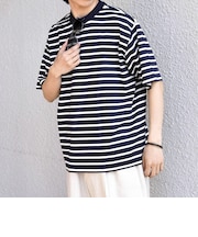 SHIPS any:〈洗濯機可能〉デザイン リブ ベーシック ボーダー Tシャツ◇