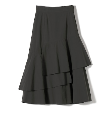 SHIPS Primary Navy Label:〈手洗い可能〉アシンメトリー ティアード スカート