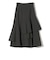 SHIPS Primary Navy Label:〈手洗い可能〉アシンメトリー ティアード スカート
