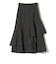 SHIPS Primary Navy Label:〈手洗い可能〉アシンメトリー ティアード スカート