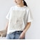 【WEB限定】〈汗染み防止/手洗い可能〉クロシェ レース ドッキング ショート スリーブ TEE