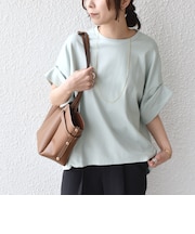 SHIPS Colors:〈手洗い可能〉スムース 2WAYスリーブ ニュアンス TEE◇
