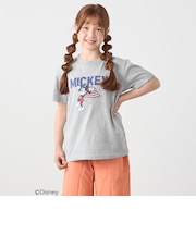 【SHIPS any別注】GOOD ROCK SPEED:〈洗濯機可能〉ミッキーマウス / フラッグ プリント Tシャツ<KIDS>◆