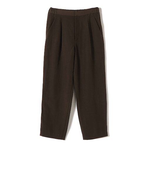 SHIPS Primary Navy Label:麻混 テーパード パンツ(セットアップ対応)