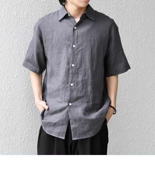 SHIPS any:〈洗濯機可能〉NOVELTEX リネン レギュラーカラー シャツ◇