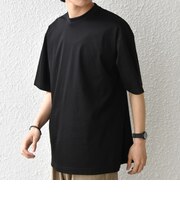 SHIPS any:〈接触冷感/遮熱/UVカット〉COOL TOUCH スムース デザイン リブ セミ モックネック Tシャツ◇